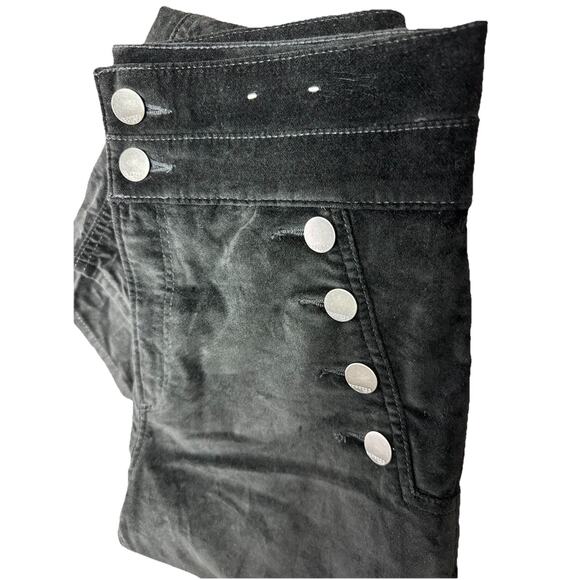 Express Black Velvet Pants Womens 8 Super High Rise Stretch Ankle Legging - Picture 2 of 13